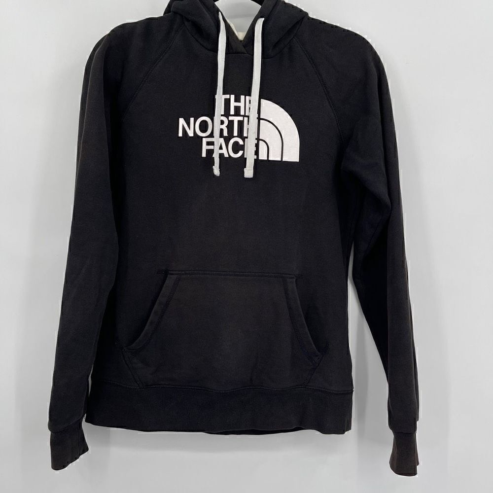 The North Face Black Raglan Sleeve Drawstring Avalon Pullover Hoodie Size S/P